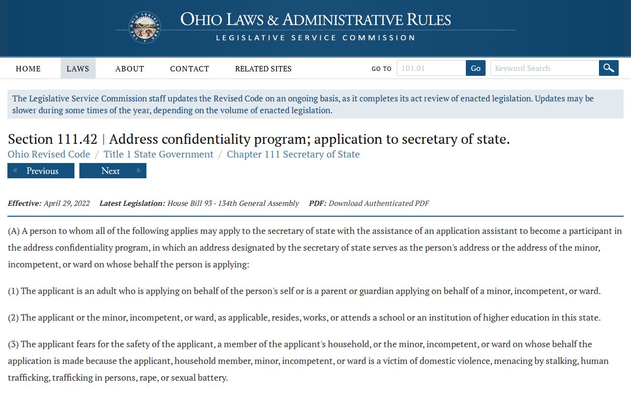 Sidney neighbors Ohio Safe at Home eligibility page